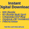 Guitar Chord Diagrams Flashcards Printable Bundle
